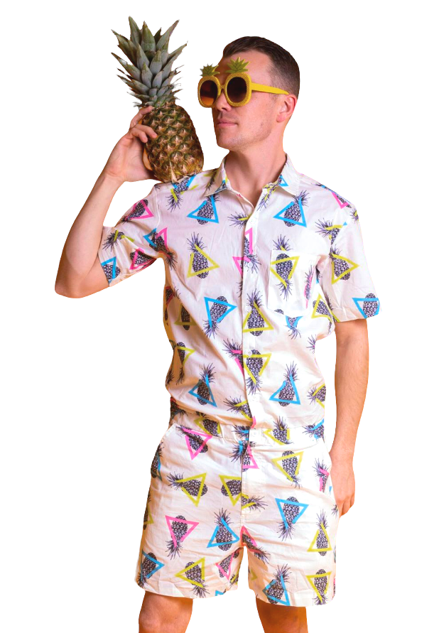 Male Romper - Pineapples