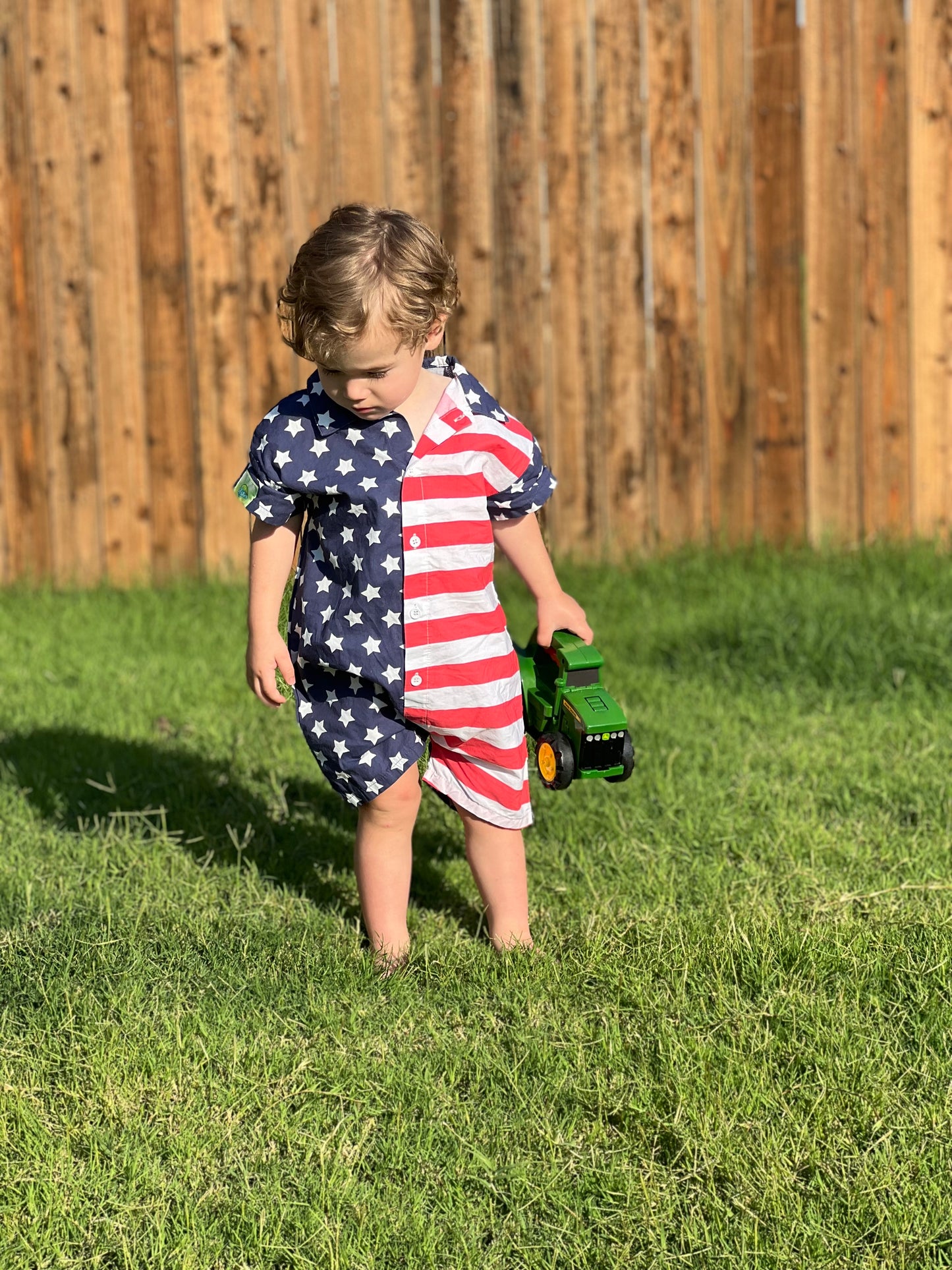 Kids American Flag Romper