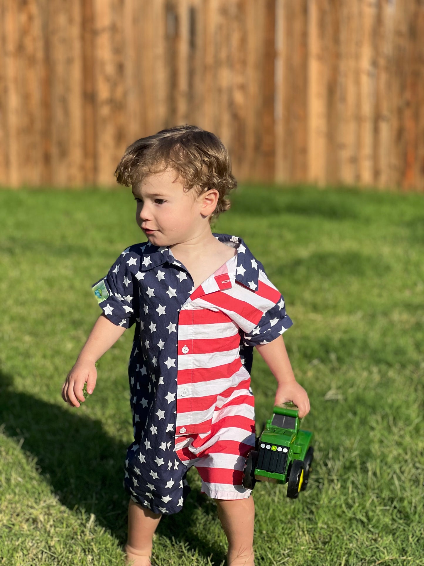 Kids American Flag Romper