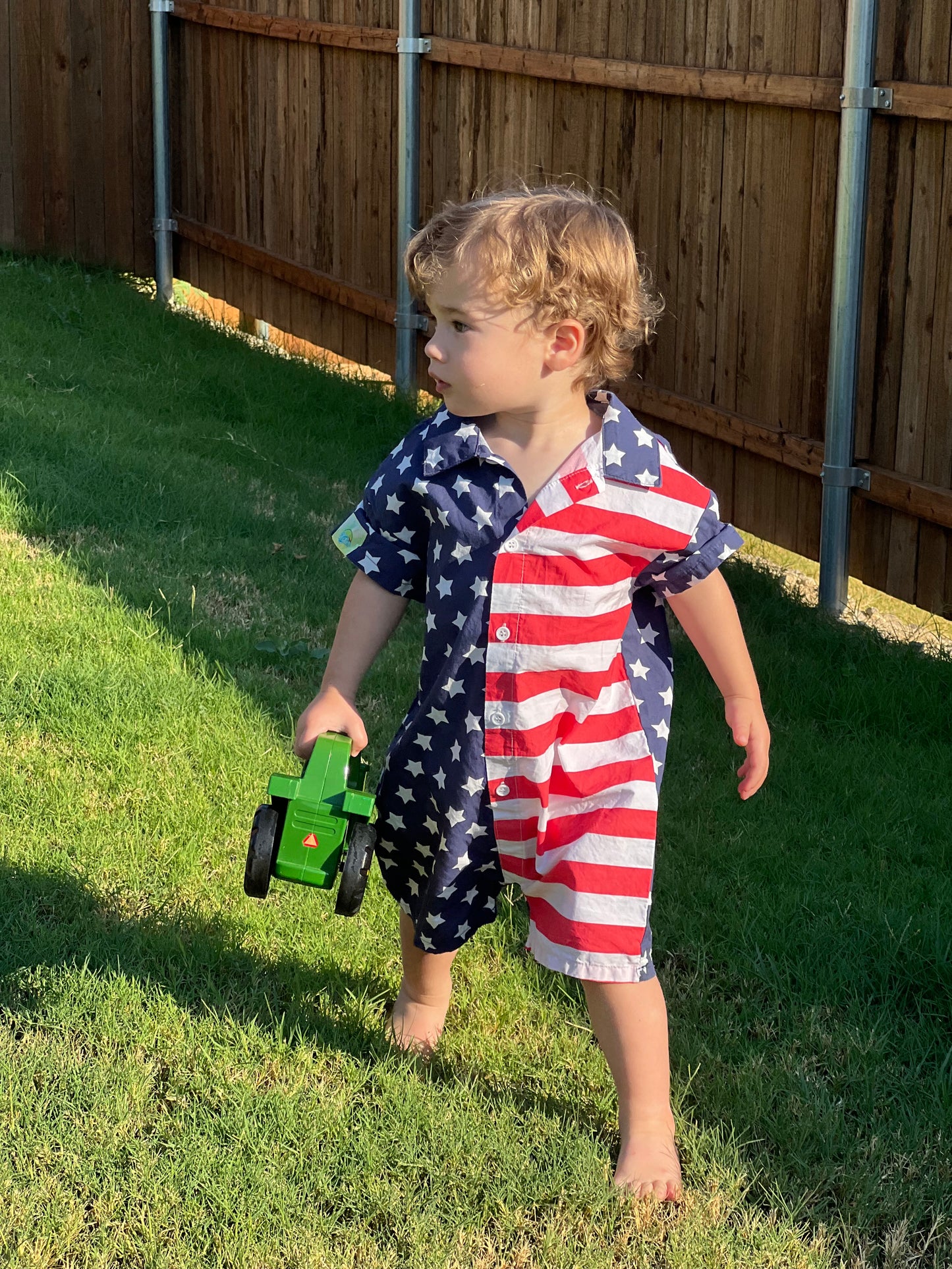 Kids American Flag Romper