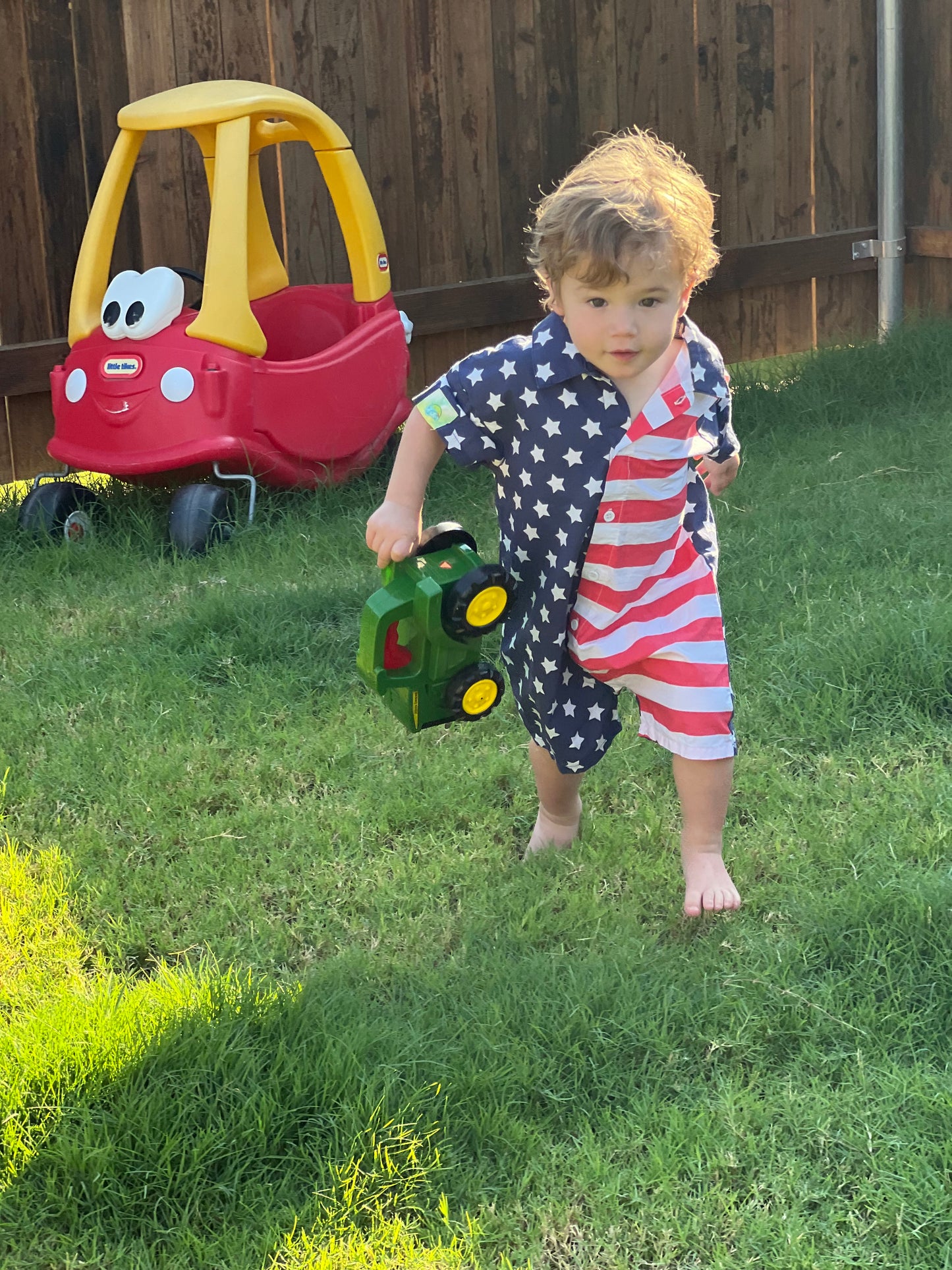 Kids American Flag Romper