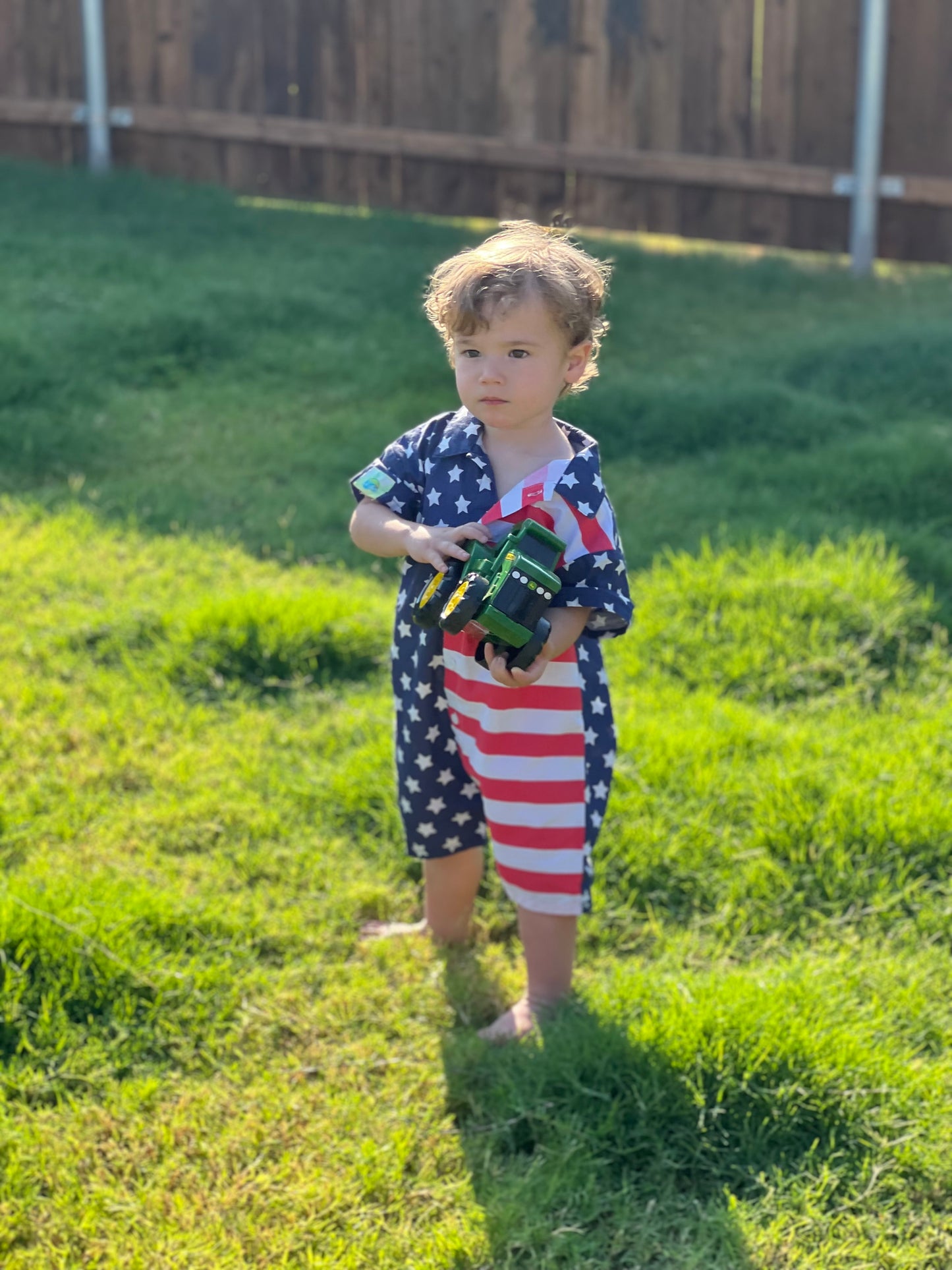 Kids American Flag Romper