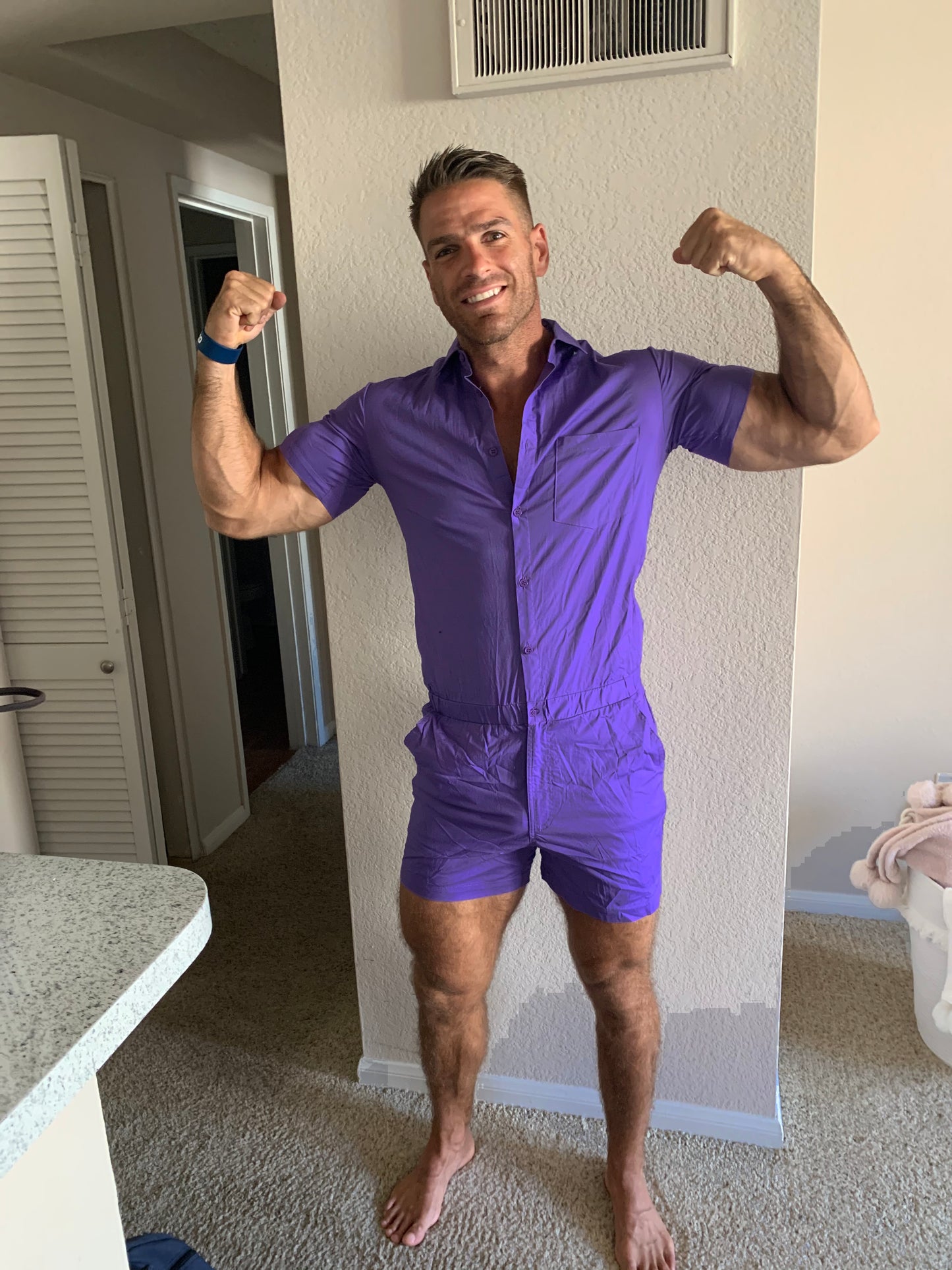 Male Romper - Royal Purple