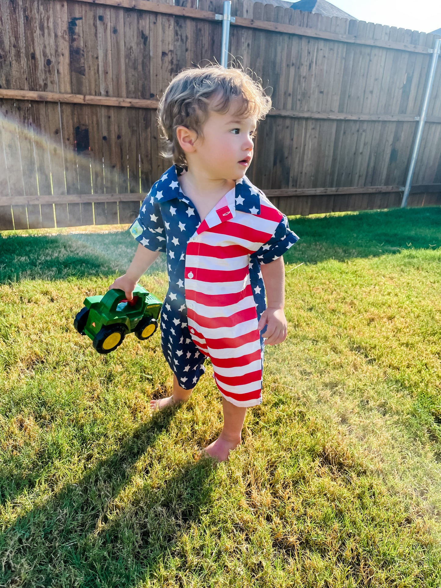 Kids American Flag Romper