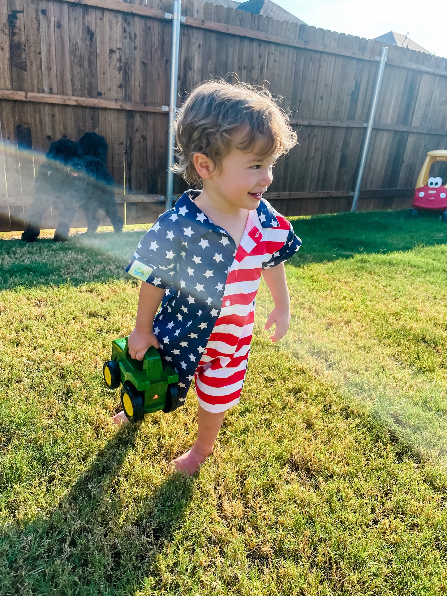 Kids American Flag Romper