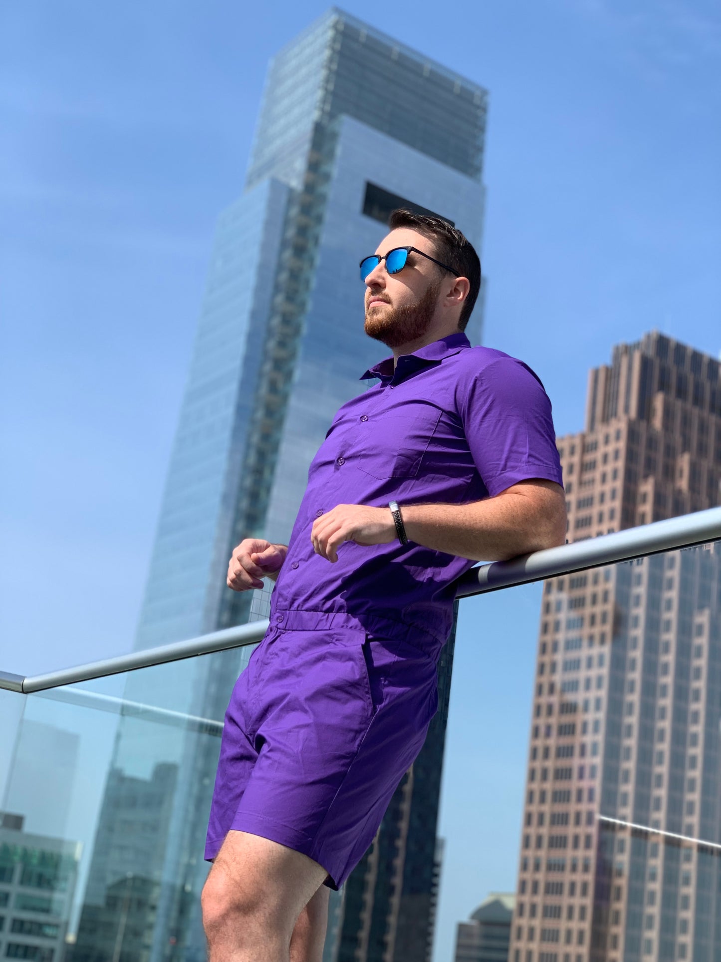 Male Romper - Royal Purple