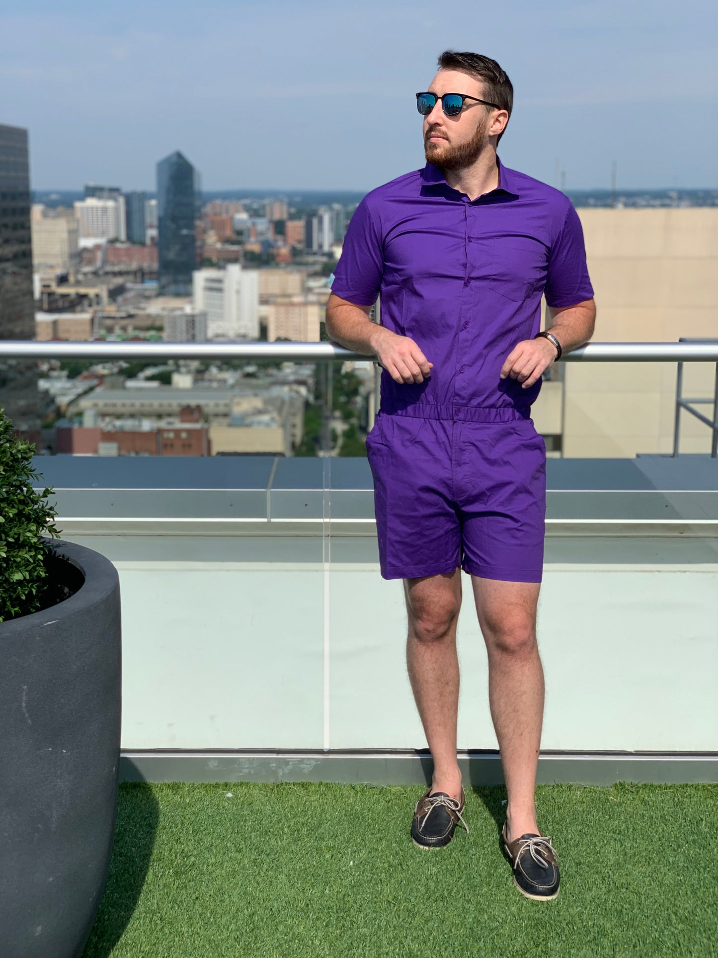 Male Romper - Royal Purple