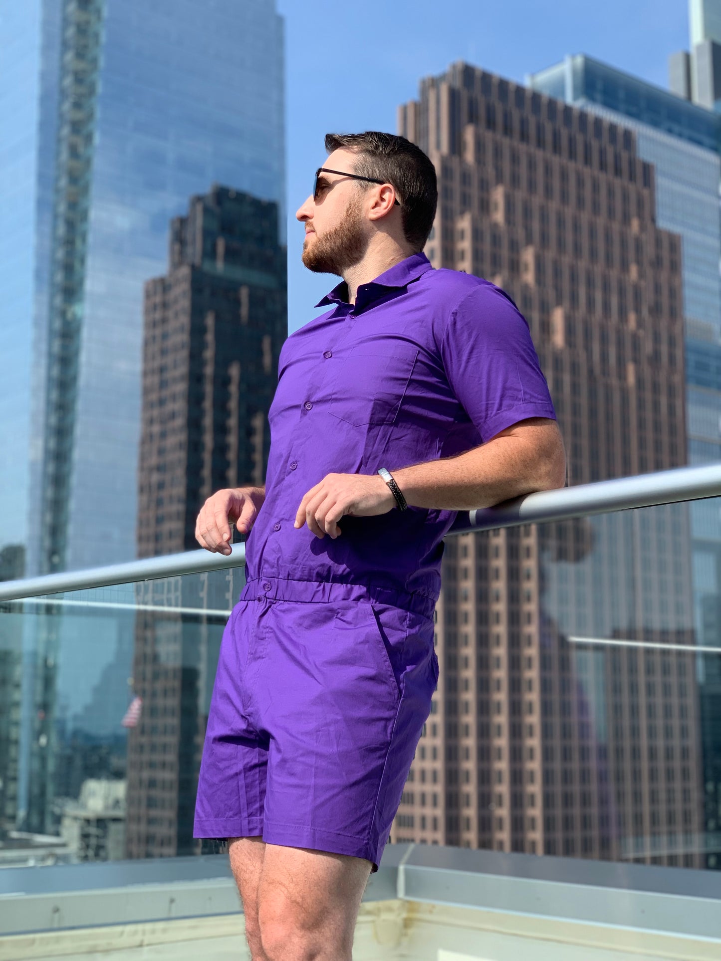 Male Romper - Royal Purple