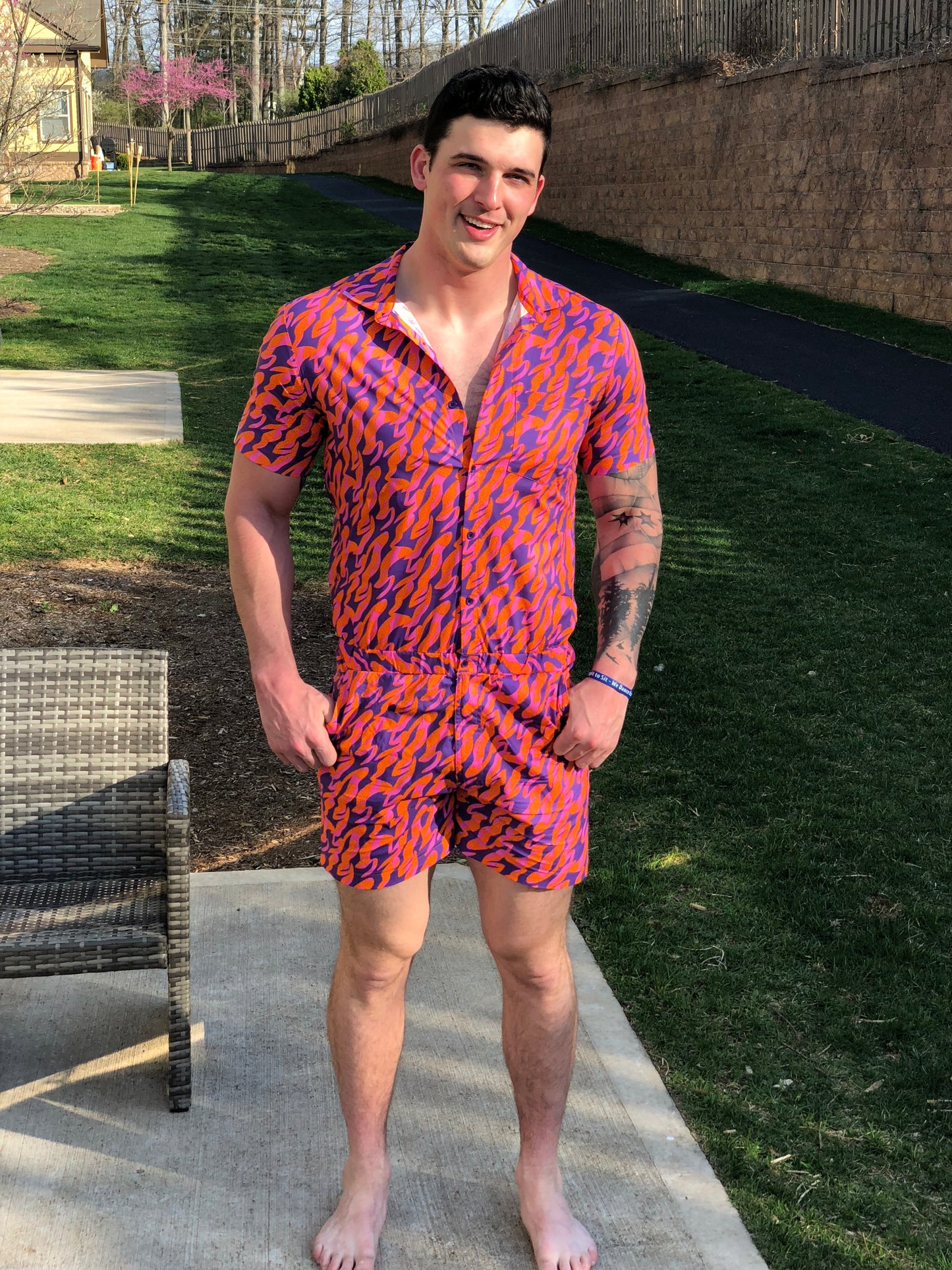 Male Romper - Inferno