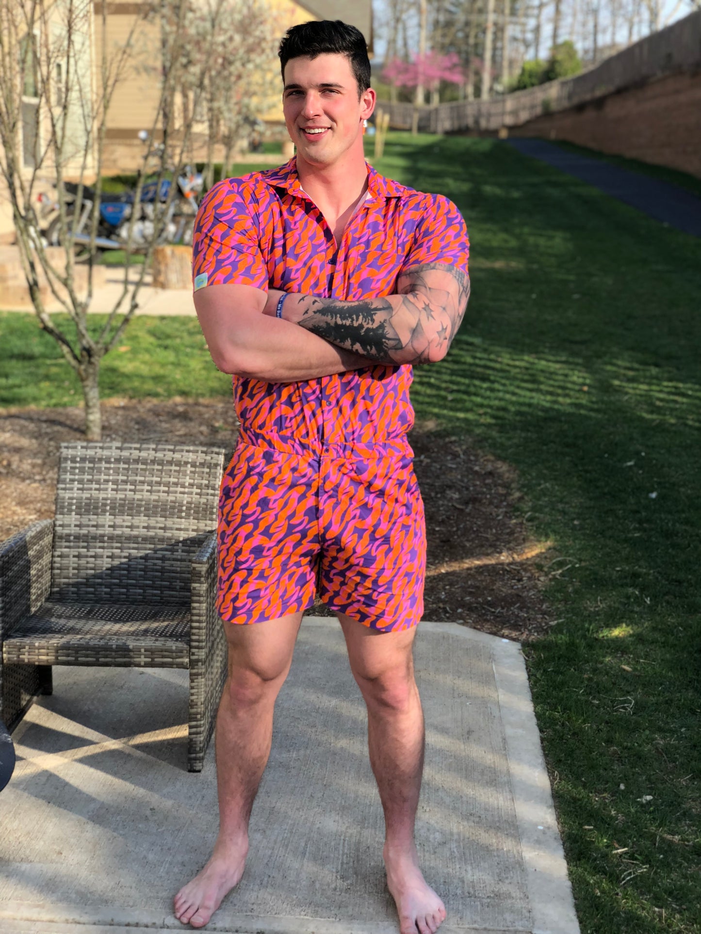 Male Romper - Inferno