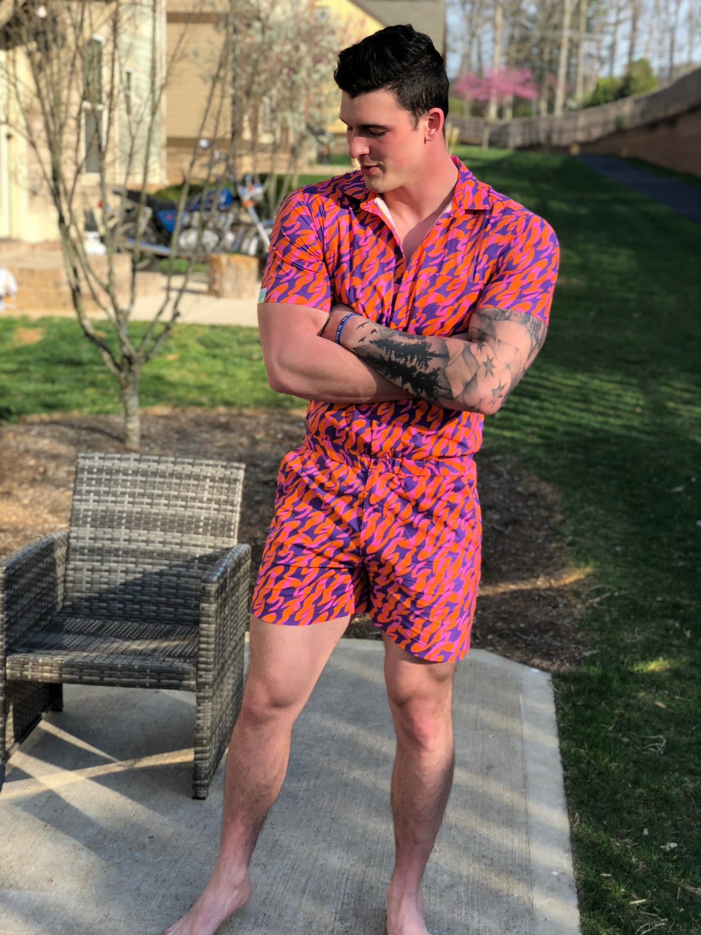 Male Romper - Inferno