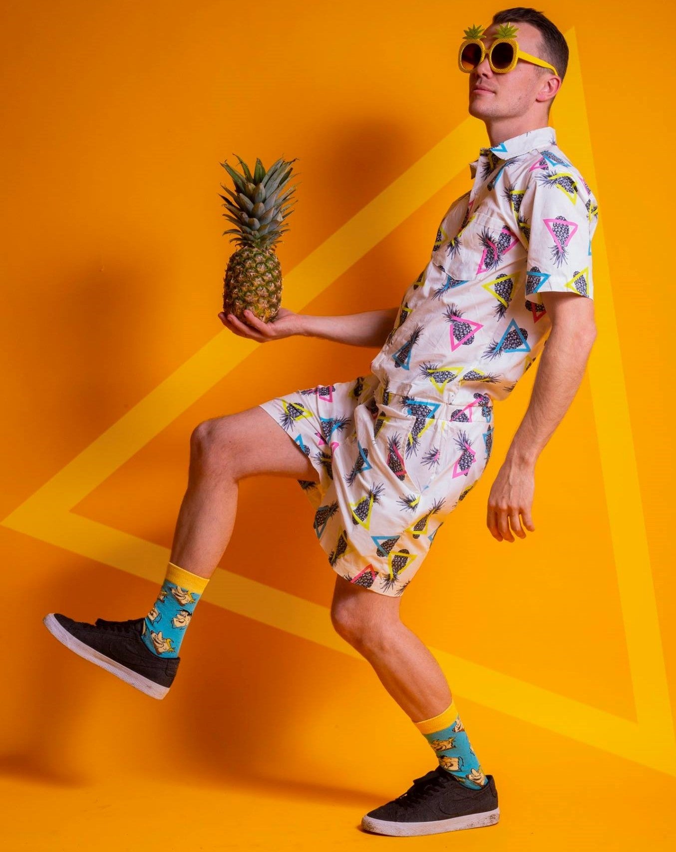 Male Romper - Pineapples