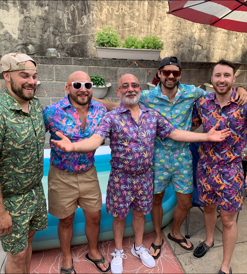 Male Romper - Pool Party