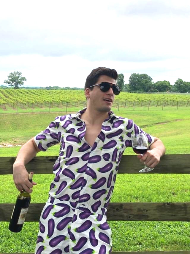 Eggplant Romper for Men Romphim