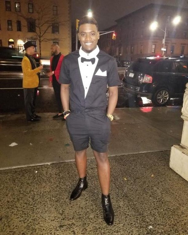 Male Romper - Tuxedo