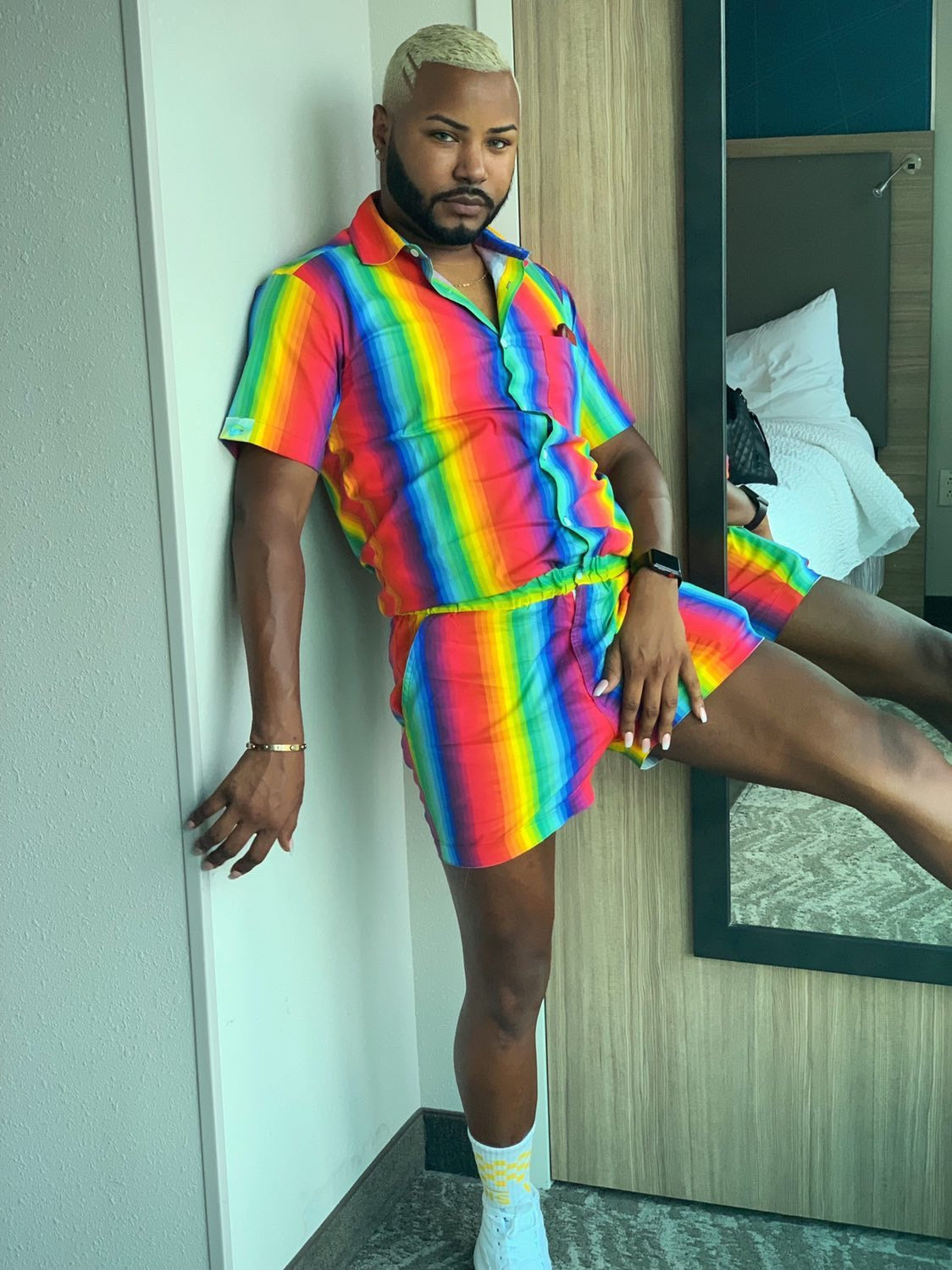 Gay Pride Rainbow Male Romper - Prism – Zesties Inc