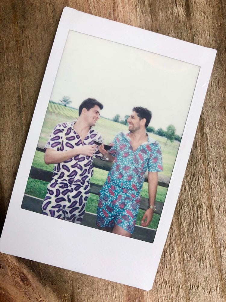 Male Romper - Eggplant