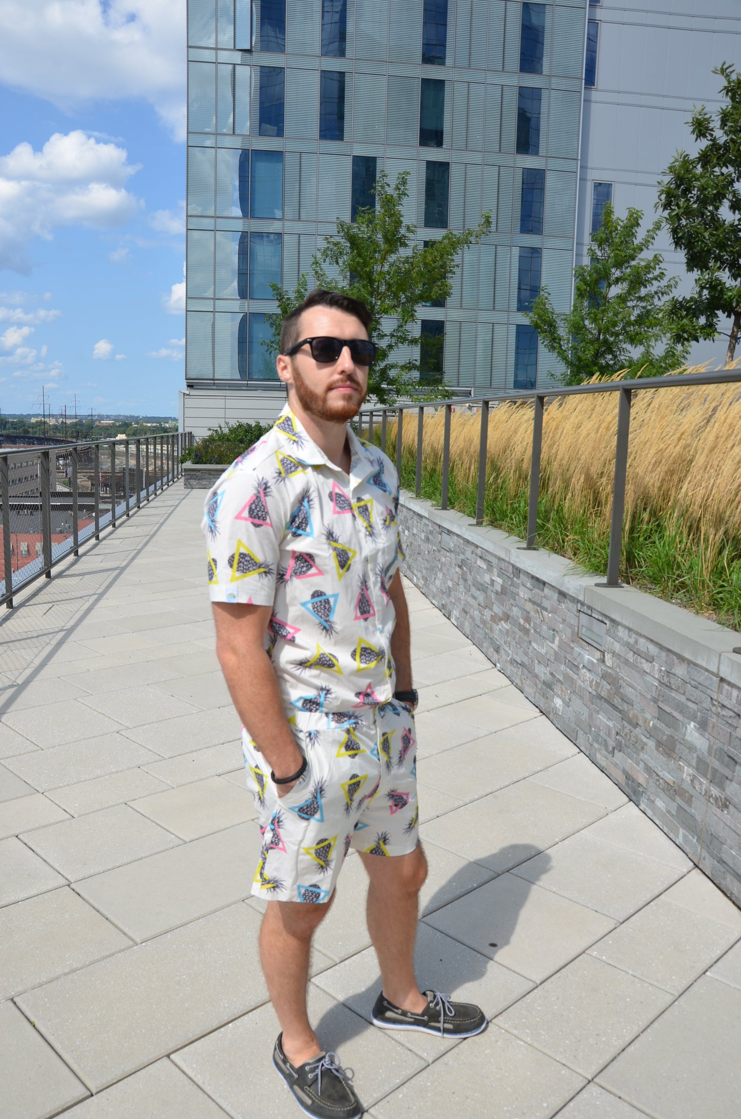 Male Romper - Pineapples