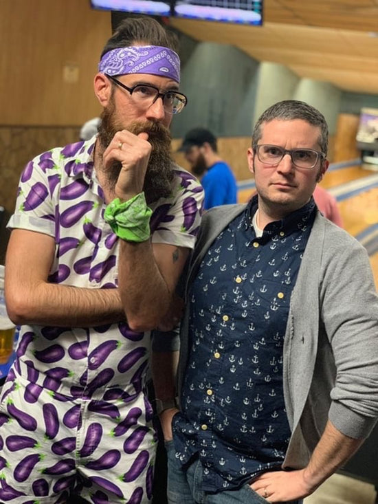 Male Romper Eggplant Zesties Inc