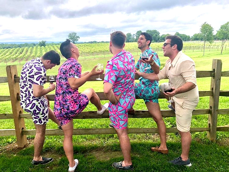 Male Romper - Eggplant
