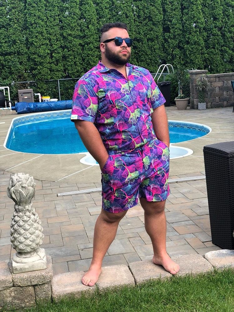 male romper by the pool rich