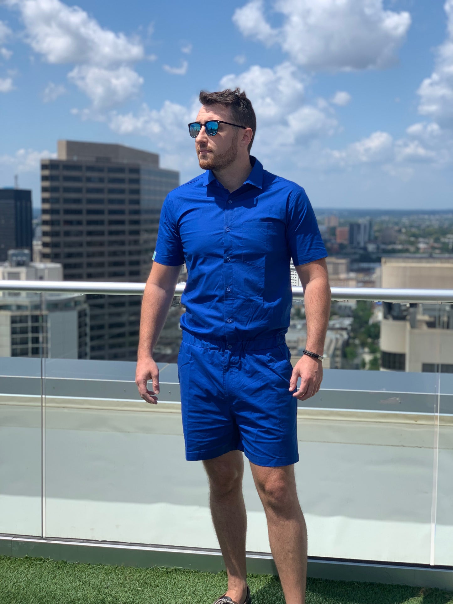 Male Romper - Royal Blue