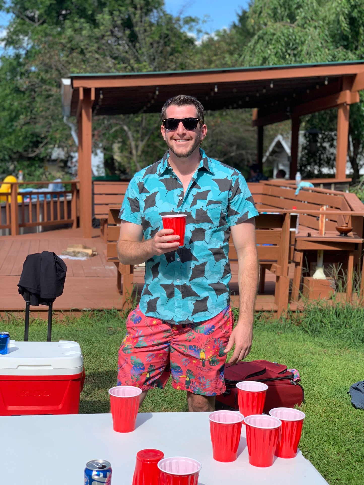 Hawaiian Shirt - Manta Ray