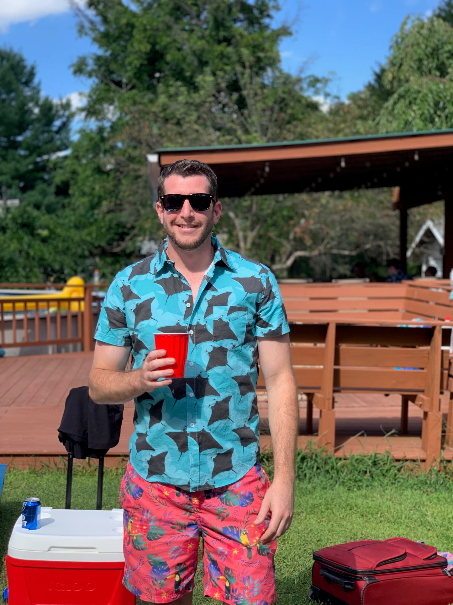 Hawaiian Shirt - Manta Ray