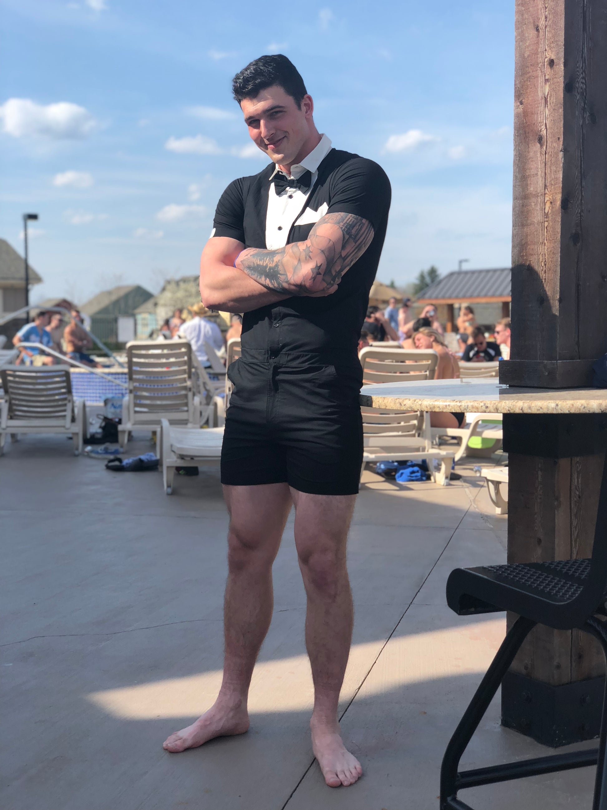 tuxedo shorts