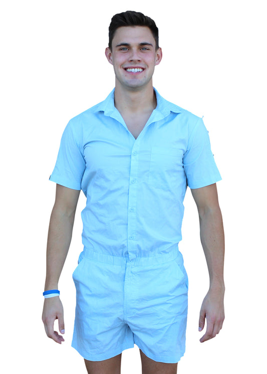 Male Romper - Sky Blue